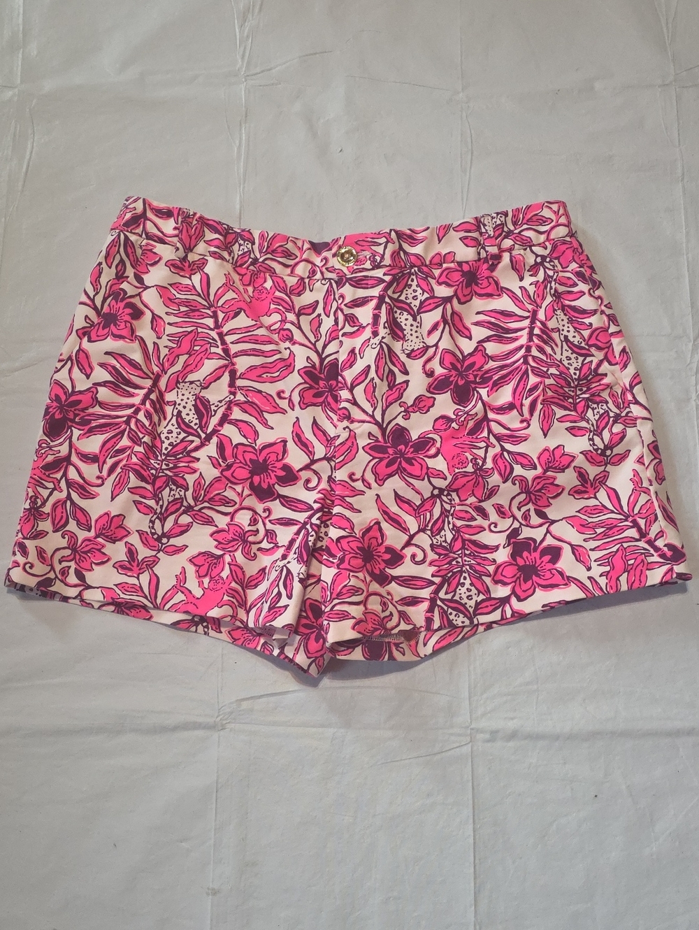 Lilly Pulitzer Gretchen High Rise Elderflower Blossom Lil Escape Plan Shorts 16